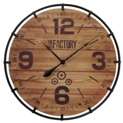 Wanduhr PERRIN 79 cm Holzoptik braun