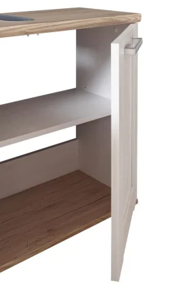 Waschbeckenunterschrank CASA 80 x 66 cm braun/ weiß