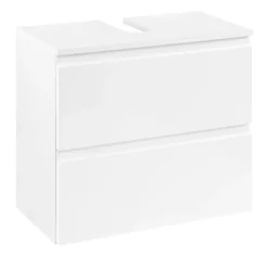 Waschbeckenunterschrank CARDIFF 60 x 53 cm Weiß Hochglanz