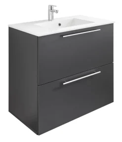 Waschbeckenunterschrank KLIMAX 85 cm Holznachbildung grau