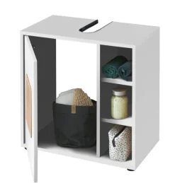 Waschbeckenunterschrank SOLID weiß/ braun