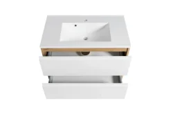 Waschtisch GENT weiß/braun 80cm
