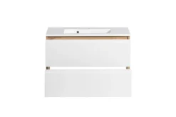 Waschtisch GENT weiß/braun 80cm