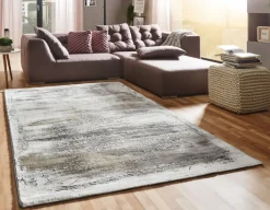 Webteppich MODENA 160 x 230 cm grau/gold