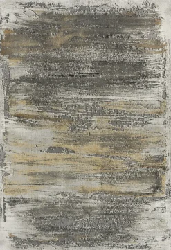 Webteppich MODENA 80 x 150 cm grau/gold