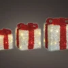 Weihnachten Deko-Objekt LED Geschenkschachtel LAMETTA 25x25x30cm
