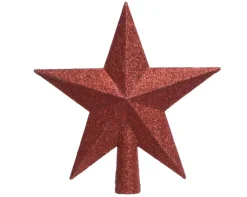 Weihnachtsbaumschmuck Kunststoff 19 x 4,2 x 19 cm Rot