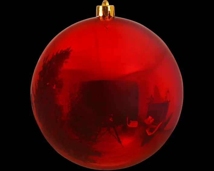 Weihnachtskugel GLANZ XL 20 cm rot
