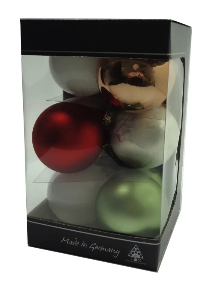 Weihnachtskugel Set 9-tlg. 9 cm mehrfarbig klassisch