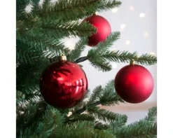 Weihnachtskugeln MIX 4-teilig je 10 cm rot