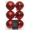 Weihnachtskugeln Set 6-tlg. 8 cm bruchfest weihnachtsrot