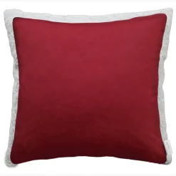 Wendekissen 46x46cm rot-weiß