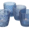 Windlicht MARILU 4er Set blau