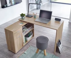 Winkelschreibtisch 120 x 106,5 cm Sonoma Eiche