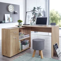 Winkelschreibtisch 120 x 106,5 cm Sonoma Eiche