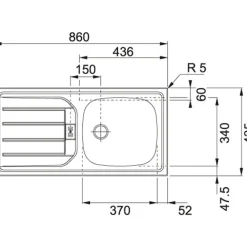 Winkelzeile AALBORG 240 x 240 cm Graphit/ Wotan Eiche Dekor