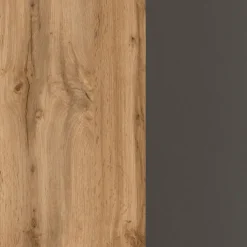 Winkelzeile AALBORG 240 x 240 cm Graphit/ Wotan Eiche Dekor