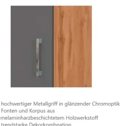 Winkelzeile ODENSE Wotan-Eiche Dekor/ Anthrazit ca. 210x270cm