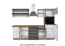 Winkelzeile ODENSE Wotan-Eiche Dekor/ Anthrazit ca. 210x270cm