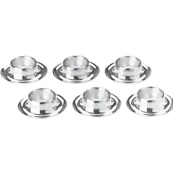 WMF Eierbecher 6er Set silberfarbig