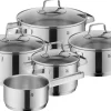 WMF Topf-Set BELMONTE 5-teilig silberfarbig Cromargan®
