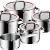 WMF Topf-Set FUNCTION 4 5-teilig Edelstahl silberfarbig
