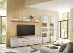 Wohnkombi LONG ISLAND 4-teilig cm weiß/braun