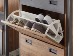 Wohnkombi I DETROIT 4-teilig 360 x 170 cm braun/anthrazit