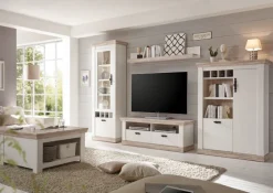 Wohnkombi VI FLORENZ 4-teilig 330x201 cm weiß/braun