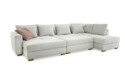 Wohnlandschaft EVEN Waffelcord hellbeige