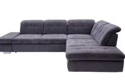 Wohnlandschaft LANCE 323 x 260 cm Stoffbezug belle black