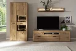 Wohnwand ALENTO 3tlg. Balkeneiche teilm. 302 x 207 cm