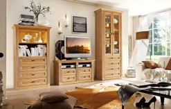 Wohnwand MAISON 350 x 226 x 40 cm in Braun