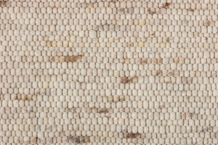 Wollteppich WOLFEGG Bubbles 70 x 130 cm beige