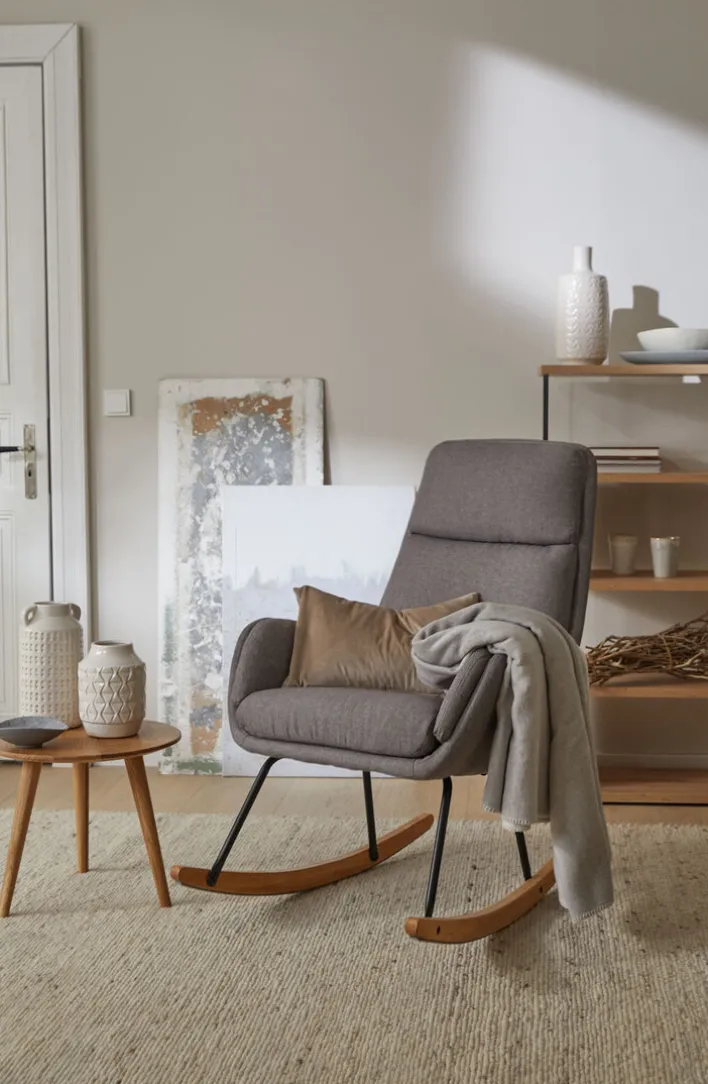 Wollteppich WOLFEGG Bubbles 70 x 130 cm beige