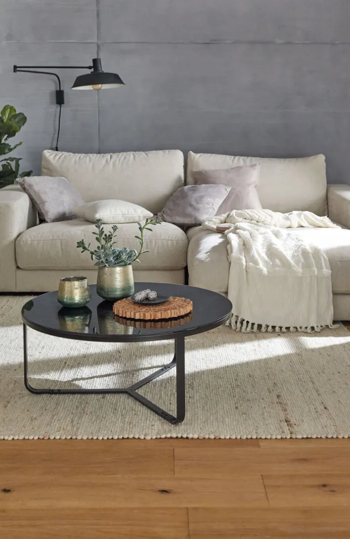 Wollteppich WOLFEGG Bubbles 70 x 130 cm beige