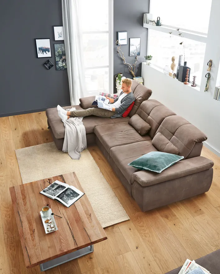 YoungLife Ecksofa CAPRI IV SF-L nougatbraun