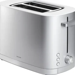 ZWILLING Toaster ENFINIGY kurz silberfarbig mit Brötchenaufsatz